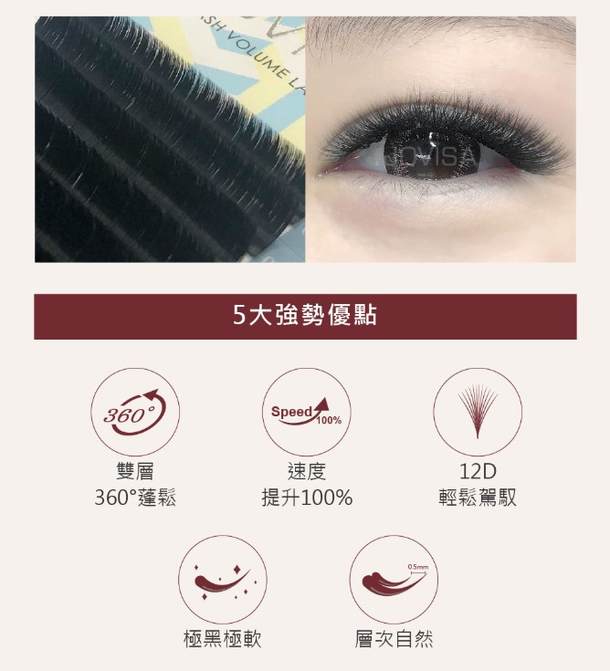 Jovisa Flash X Volume 極秒X睫毛 0.03 CC 捲度 7-13mm MIX 長度 每排約2200根