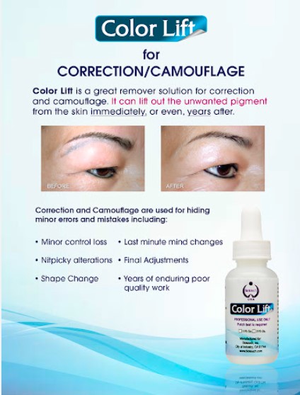 USA Biotouch Color Lift Colorlift 30ml/1oz For Permanent Makeup Tattoo Eye Lips (For our camouflage course student only)