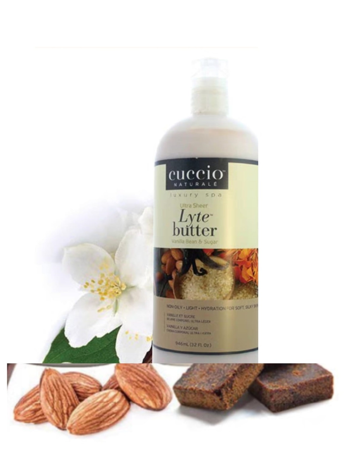 Cuccio C2038 手足部護理 香草豆滑糖身體乳霜 946ml (開封後36個月)