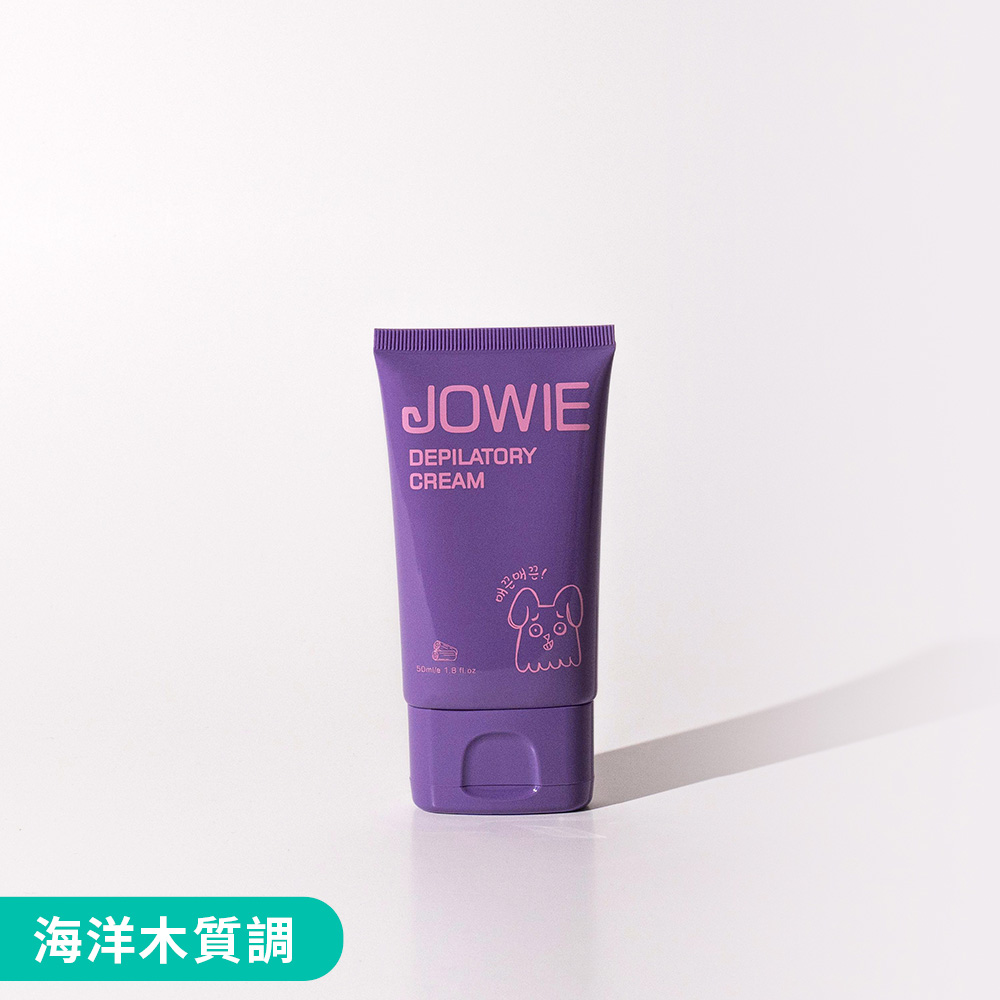 JOWIE Cleansing & Hair-Free Intimate Cream/Depilatory Cream - Specially formulated for intimate areas (Centella Asiatica x Chamomile) + Applicator Stick - Marine Woody Scent 50ml