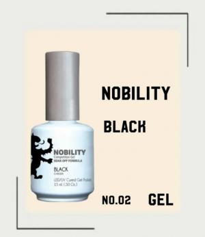 USA NOBILITY NAIL GEL POLISH NBCS002 - BLACK 0.5OZ