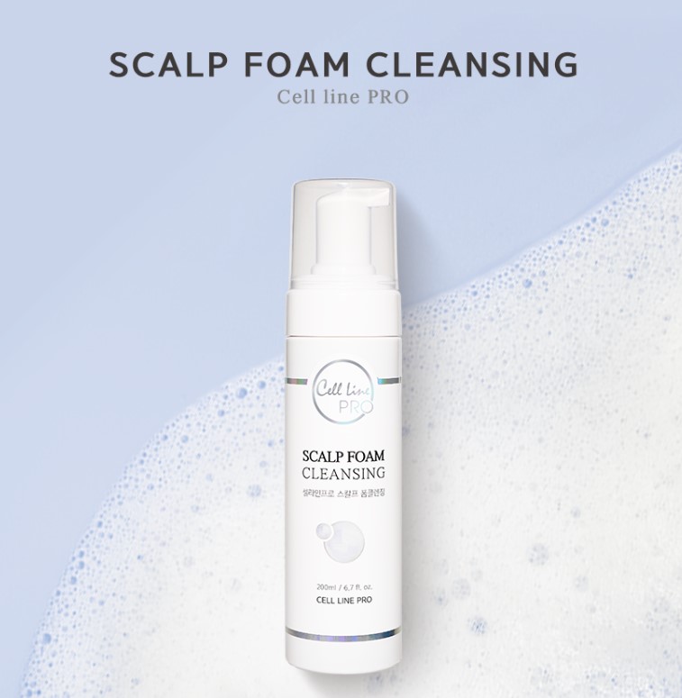 Cell Line Pro Scalp Cleansing Foam-Improve color application and retention rate of semi-permanent hairline  200ml